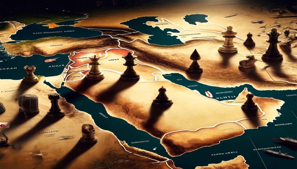 Middle East Conflict Represented as a Strategic Chess Game